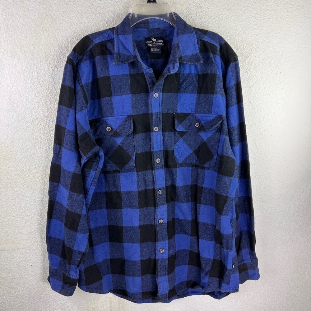 MOOSE CREEK BUFFALO PLAID THICK 100% Cotton FLANNEL. XLT. Two pockets w/pen slot